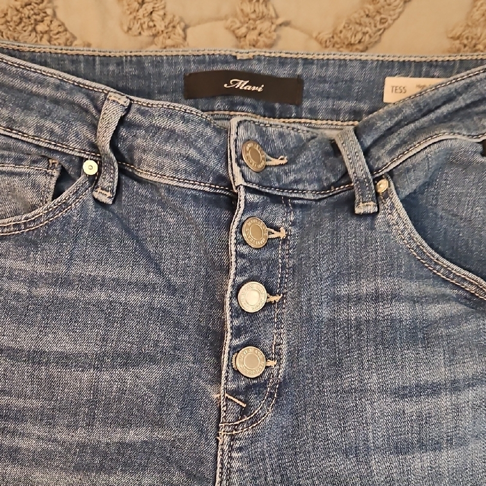 Mavi High Rise Blue Jeans - Picture 2 of 6